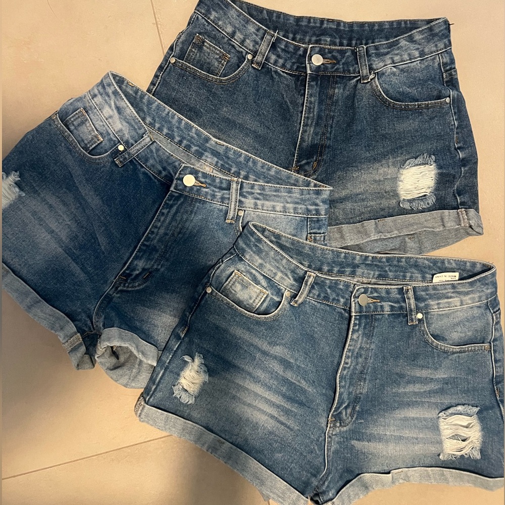 3 pairs of denim Women Shorts